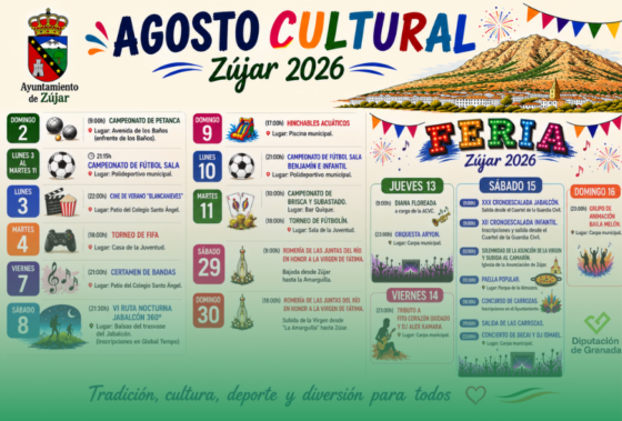 ¡No te pierdas el Agosto Cultural y la Feria 2026 de Zújar!