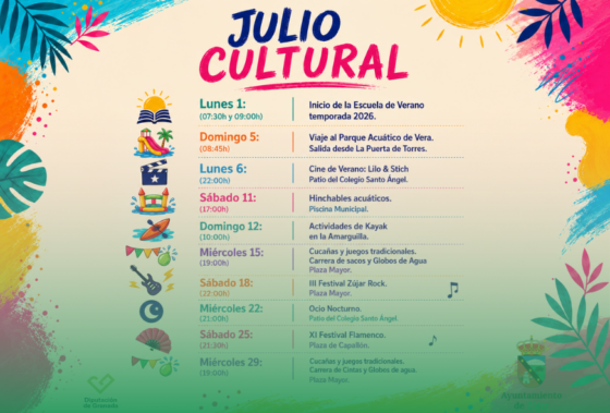 ¡Llega el Julio Cultural 2026 a Zújar!